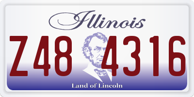 IL license plate Z484316
