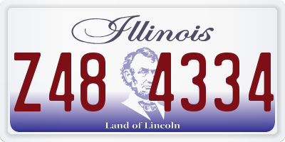 IL license plate Z484334