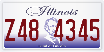 IL license plate Z484345