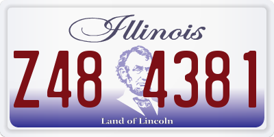 IL license plate Z484381