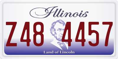 IL license plate Z484457
