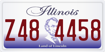 IL license plate Z484458