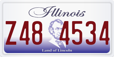 IL license plate Z484534