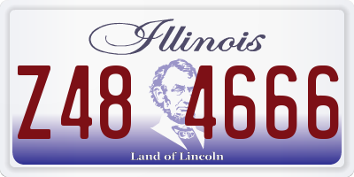 IL license plate Z484666