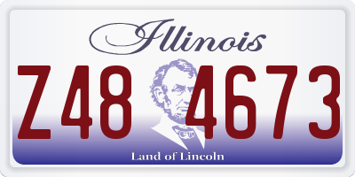 IL license plate Z484673