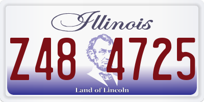 IL license plate Z484725