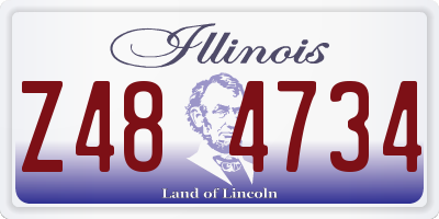 IL license plate Z484734