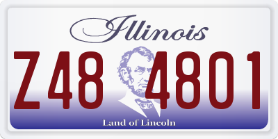 IL license plate Z484801
