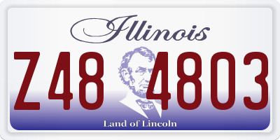 IL license plate Z484803