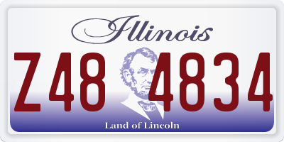 IL license plate Z484834