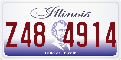 IL license plate Z484914