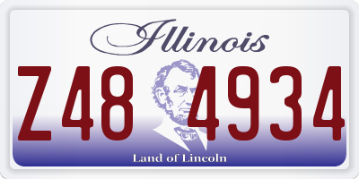 IL license plate Z484934