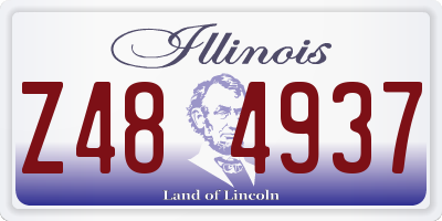 IL license plate Z484937