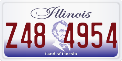 IL license plate Z484954