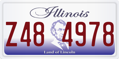 IL license plate Z484978