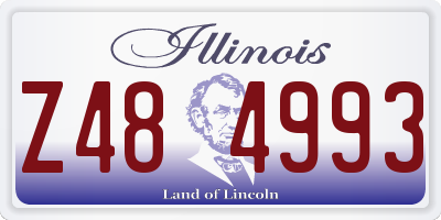 IL license plate Z484993