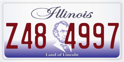 IL license plate Z484997