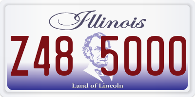 IL license plate Z485000
