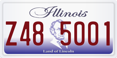 IL license plate Z485001