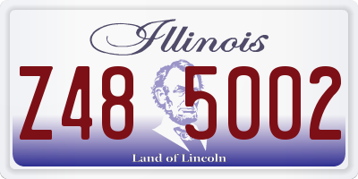 IL license plate Z485002