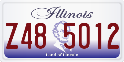 IL license plate Z485012