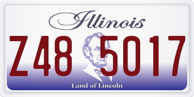IL license plate Z485017
