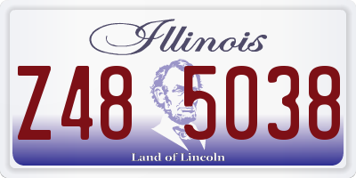 IL license plate Z485038