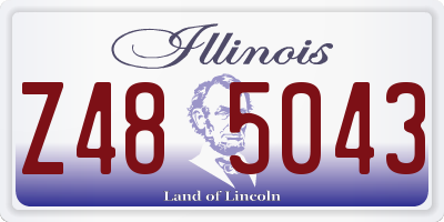IL license plate Z485043