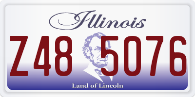 IL license plate Z485076