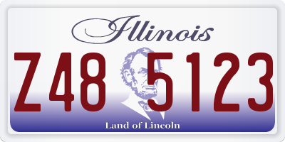 IL license plate Z485123