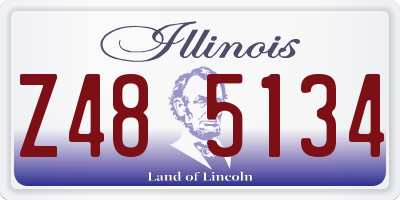 IL license plate Z485134