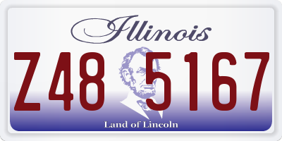 IL license plate Z485167