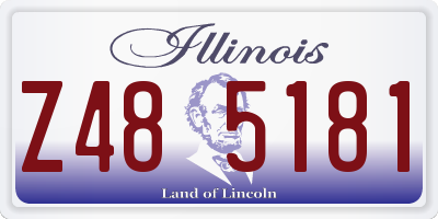 IL license plate Z485181