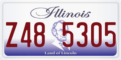 IL license plate Z485305