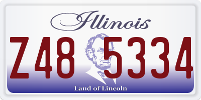 IL license plate Z485334