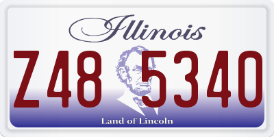 IL license plate Z485340