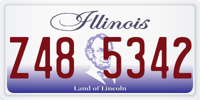 IL license plate Z485342
