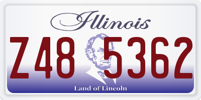 IL license plate Z485362