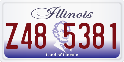 IL license plate Z485381