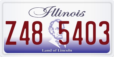 IL license plate Z485403
