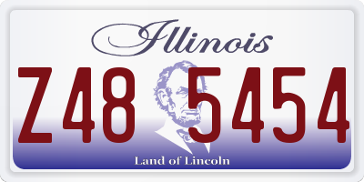 IL license plate Z485454