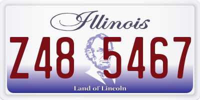 IL license plate Z485467