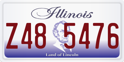 IL license plate Z485476