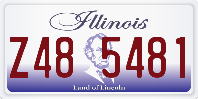 IL license plate Z485481