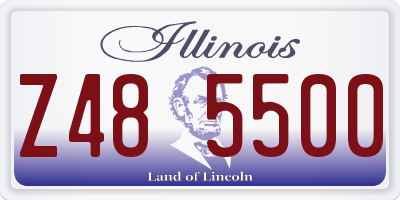 IL license plate Z485500