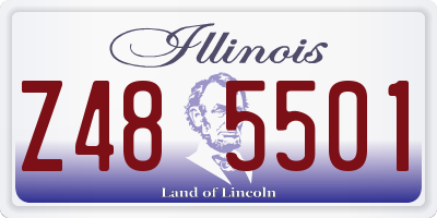 IL license plate Z485501