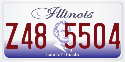 IL license plate Z485504