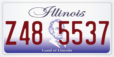 IL license plate Z485537