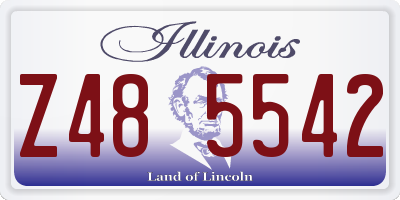 IL license plate Z485542