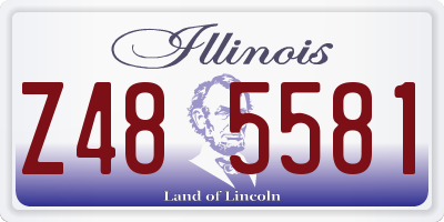 IL license plate Z485581